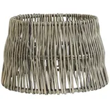 Light & Living Lampenschirm, Grau, Holz, Rund, E27, 40x24x40 cm, Lampen & Leuchten, Innenbeleuchtung, Lampenschirme