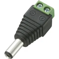 TRU Components DC-13M Niedervolt-Steckverbinder Stecker, gerade 5.5mm 2.5mm 1St.