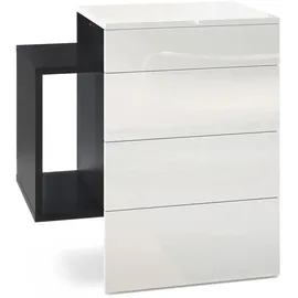 Vladon Nachtschrank Queens 60 x 63 x 36 cm Weiß
