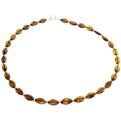 Gliederkette OSTSEE-SCHMUCK "Ostsee-Schmuck Kette Tasja Kette Tasja" Gr. 50, braun, Halsketten, Damen, 50cm, Bernstein, L: 42cm