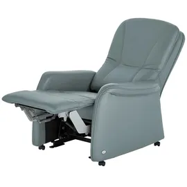 HIMOLLA Fernsehsessel 7568 Leder 77 x 104 x 85 cm Blau elektrisch