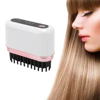Kabelloses Mini Glätteisen 2-in-1, Stylingbürste für kurze Haare & Pony, Ionen-Technologie, 3 Temperaturen (160-200°C), 50 Min. Akkulaufzeit, Ideal für Reise & Handtasche (Weiß)
