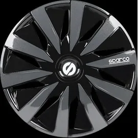 Sparco Radabdeckungen Lazio 16 Zoll ABS schwarz / grau 4er Set - Schwarz
