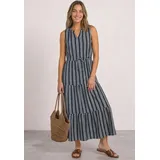 STREET ONE Maxikleid Sommerkleid Streifenmuster Blau 44