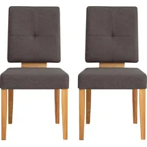 Home Affaire Esszimmerstuhl »Ponza Polsterstuhl« (Set) 2 Stk.Gestell Eiche massiv geölt, Esszimmer Bestseller, braun