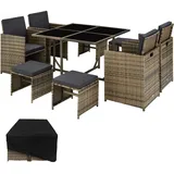 Tectake Bilbao Set 9-tlg. natur