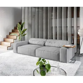 DeLife Big-Sofa Sirpio XL 270x130 cm Mikrofaser Grau