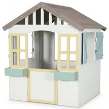 WONDERMAKE Spielhaus mit Pflanzkästen 115 x 101 x 130 cm Weiß/Grau/Bunt