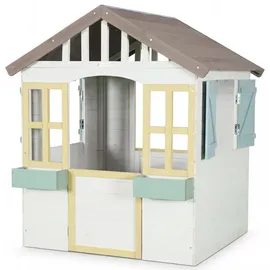 WONDERMAKE Spielhaus mit Pflanzkästen 115 x 101 x 130 cm Weiß/Grau/Bunt