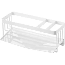 Yamazaki Spülbecken-Organizer, weiß, Metall, 25x9.5x10 cm, Kochen, Küchenhelfer, Sonstige Küchenhelfer