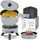 HOMECALL Enfrifam Elektrische Multipfanne Elektrische Hot Pot, Multikocher, Elektrische Pfannen, Campingkocher 700,00 W, Fondue Set, Ideal Für Büro Wohnheime Hotels Reisen Wohnwagen-grau(2 St Pot)