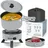 HOMECALL Enfrifam Elektrische Multipfanne Elektrische Hot Pot, Multikocher, Elektrische Pfannen, Campingkocher 700,00 W, Fondue Set, Ideal Für Büro Wohnheime Hotels Reisen Wohnwagen-grau(2 St Pot)