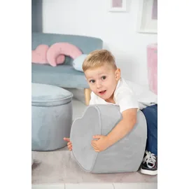 roba Kinderhocker Lil Sofa Herzform grau
