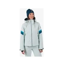 Rossignol Strawpile Damen Kapuzenjacke hellgrau/blau - XL