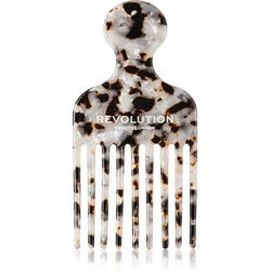 Revolution Haircare Natural Curl Afro Pick Comb Kamm Lockenpflege für lockiges Haar Farbton Tortoiseshell 1 St.