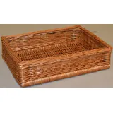 Hansen Korb - Rechteckiger Regalkorb aus Weide, Braun, 60x40x10 cm