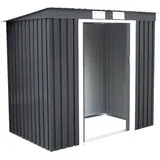 Costway Metallgerätehaus 213 x 130 cm dunkelgrau