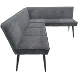 Hti-Living Eckbank 195 x 154 cm Anthrazit Mesilla kurzer Schenkel rechts