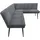 Hti-Living Eckbank 195 x 154 cm Anthrazit Mesilla kurzer Schenkel rechts