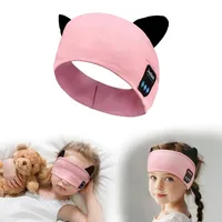Joythink Bluetooth Stirnband Kopfhörer Kinder, Schlafkopfhörer für Mädchen Jungen, weiches Musik Stirnband zum Schlafen, Reisen, Hörspiele, verstellbares Kinder Headset, Rosa