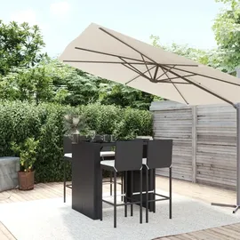 vidaXL Gartenbar Set 5-tlg. Schwarz