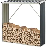 casa.pro Kaminholzregal Kalmar Stahl 155 x 45 x 157 cm Anthrazit