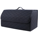 Autoleder Kofferraum-Organizer Taschen Kofferraumtasche für Audi TT TTS TT-S TT-RS R8 V10 e-tron Zusammenklappbarer Kofferraumtasche Autozubehör, Black XL