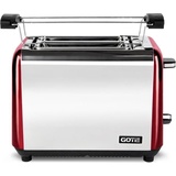 Gotie GTO-100R Toaster (Rot), Toaster, Rot, Silber