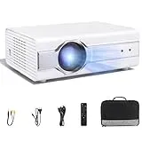 Mini Beamer [Auto Keystone] 1080P Projektor Tragbarer mit WiFi 6 und Zweiwege-Bluetooth, 25000L Projektor für Heimkino, mit Lautsprecher, Kompatibel mit Smartphone, HDMI, USB, AV, TV-Stick, PS5