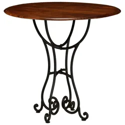 vidaXL Esstisch Akazienholz Massiv mit Palisander-Finish 80 x 76 cm