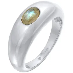 Elli PREMIUM Labradorit Edelstein Schlicht 925 Silber Ringe   Damen 