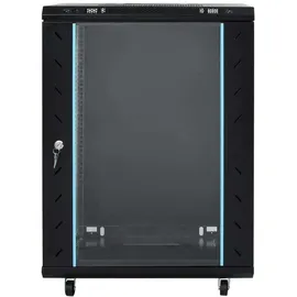 vidaXL 15HE Netzwerkschrank mit Schwenkfüßen 19" IP20 60x45x86 cm