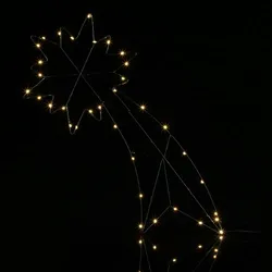 Casaria Sternschnuppe Metall LED Weihnachten 3D-Effekt 60x26cm warmweiß Weihnachtsdeko Weihnachtsfigur