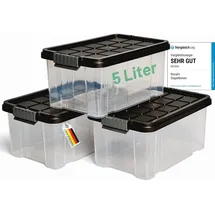 Novaliv Aufbewahrungsbox 30 x 19 x 14 cm 3-tlg. transparent