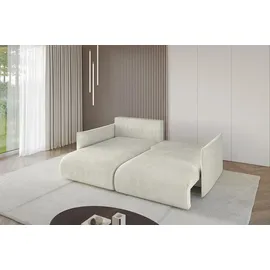 altdecor Ecksofa Cord 2-Sitzer Creme