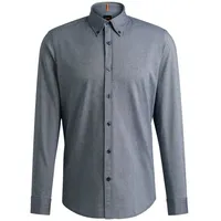 Boss ORANGE Businesshemd Rickert_M mit Button-down-Kragen blau M