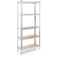 Wiltec Schwerlastregal 75x30x174cm, Gesamtlast 875kg, Steckregal verzinkt aus Stahl,