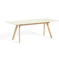 Tisch CPH30 ausziehbar water-based lacquered oak- off - white linoleum 160 cm L