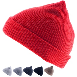 Golden Goat Berkeley Winter Rip Strick Mütze Beanie Unisex 100% Kaschmir Wolle Farbe: walnut