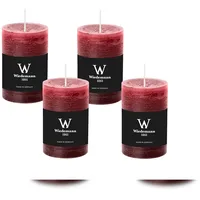 Wiedemann Kerzen Rustik-Kerze 12 cm Bordeaux 4 St.