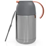 Intirilife Thermobehälter mit 650ml Kapazität - Für warme und kalte Speisen Suppen Lunch für unterwegs - Auslaufsicher BPA-frei Edelstahl Isolierbehälter