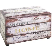 Haku-Möbel HAKU Sitztruhe Motiv 65 x 40 x 42 cm - bunt - BHT 65x42x40 cm