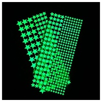 Lubgitsr Wandsticker 420 Stk. Leuchtsterne Kinder Sternenhimmel Aufkleber zu entfernende (420 St) grün