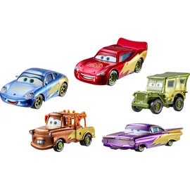 Mattel Disney und Pixar Cars Rennen zum 20. Jubiläum von Radiator Springs 5er-Pack, die 5 beliebtesten Figuren aus dem Originalfilm, JMJ85