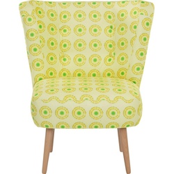Max Winzer® Sessel Nikki, im Retrolook, mit Designerstoff von Andreea Boyer gelb 58 cm x 78 cm x 67 cm
