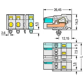 WAGO GmbH &amp; Co. KG 1-Leiter-Federleiste 721-211/008-000