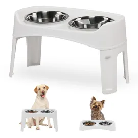 Iris Ohyama Iris Ohyama, Näpfe, 2 erhöhte Langsamfutternäpfe, Futternapf für Hunde, T29 x B54 x H31 cm, 2er-Set, faltbar und verdauungsfreundlich, pef-l, für