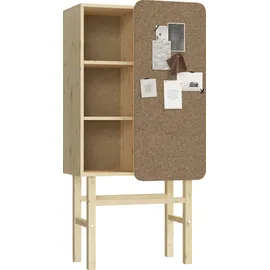 Karup Hochkommode KARUP DESIGN "Slide", beige (natur, braun), B:70cm H:142cm T:38cm, FSC-zertifiziertes Massivholz, Sideboards, Aus massiven Kiefernholz und Kork Pinwand