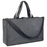 stop ocean plastic Stop Laptoptasche Desk Sharing Felt SUMBA, 46228 Dunkelgrau 100% recycelter Filz, bis 17,3 Zoll