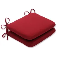 Pillow Perfect Sitzkissen für drinnen und draußen, rund, Rot, 2 Stück